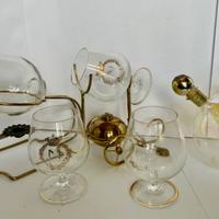 Lotto bicchieri e scalda brandy e cognac