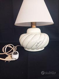 Lampada in ceramica artistica anni 80 firmata .