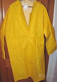 Giacca anti pioggia impermeabile PVC colore gialla