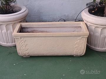 vaso in plastica molto robusto decorato misure 1