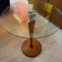 Tavolo rotondo di cristallo Calligaris