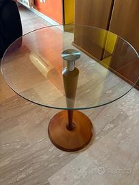 Tavolo rotondo di cristallo Calligaris