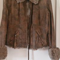 giubbino in pelle e pelliccia Lineaemme tg44