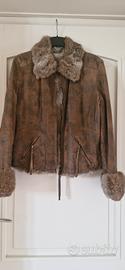 giubbino in pelle e pelliccia Lineaemme tg44