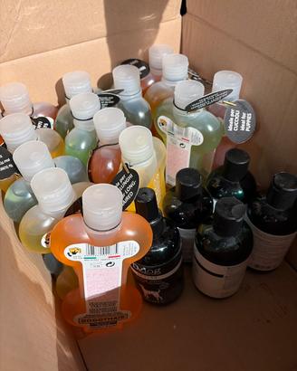 Shampoo e spazzole per cani