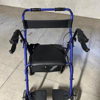 girello /deambulatore con   ruote e pedane piedi