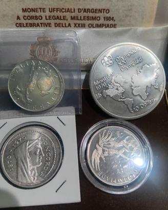 lotto monete in argento 