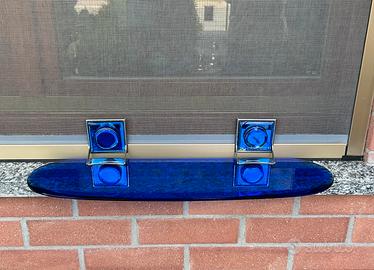 Mensola da parete vetro blu vintage