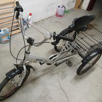Bicicletta con carrello 3 ruote