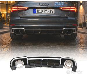 DIFFUSORE AUDI A3 SEDAN SLINE 17-20 LOOK RS3 + TER