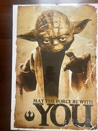 Star Wars Poster Yoda May the force be with you