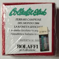 FERRARI 500 LIRE in argento CARAVELLE BOLAFFI 2004