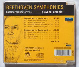 Super audio CD Antonini/ Beethoven Symphonies 1&2