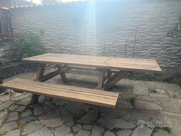 Tavolo panca picnic giardino