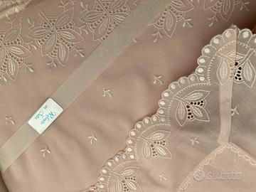 Lenzuola matrimoniali Sangallo Svizzero rosa