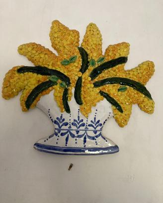 Decorazione da appendere alla parete (Vaso Mimosa)