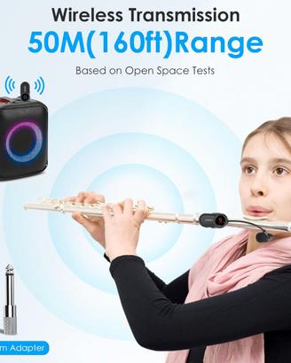 Microfono Senza Fili UHF per Strumenti Fiato, Rica