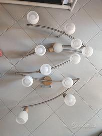 Plafoniere lineari, 2x6 faretti led cad.