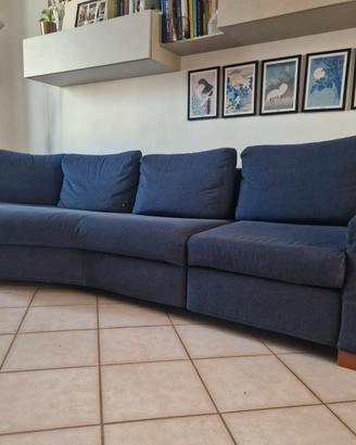 Divano 4 posti blu