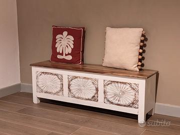 cassapanca in stile shabby chic 