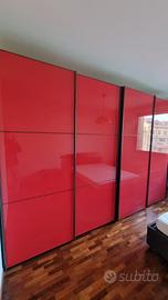 Armadio a 2 ante scorrevoli Rosso