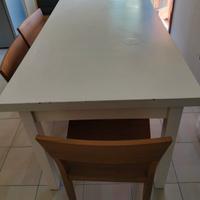 Tavolo da cucina con 4 sedie in legno massello