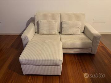 Divano fisso + Pouf/Elemento coordinato