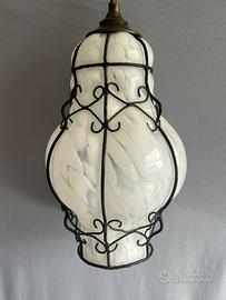 Lampada veneziana opalina Murano