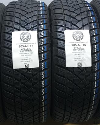 4 GOMME 205 60 16 GT RADIAL A69033