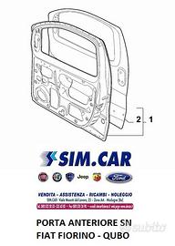 Porta ant. sn originale fiat fiorino - qubo