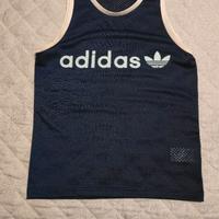 Canotta Adidas Originals blu navy in rete traspira