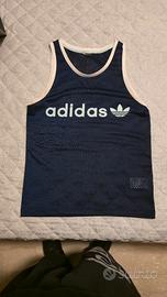 Canotta Adidas Originals blu navy in rete traspira