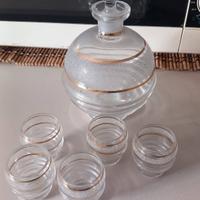 Set da liquore o decanter in vetro vintage