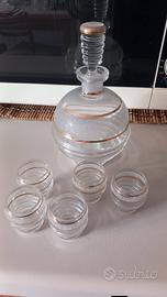 Set da liquore o decanter in vetro vintage