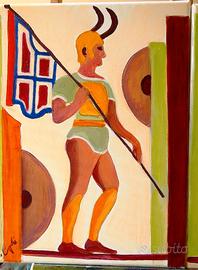 quadri 2 dittico moderno acrilico su tela 30x40cm