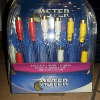 Cavo professionale RCA 3 spine/ 6 prese dorate