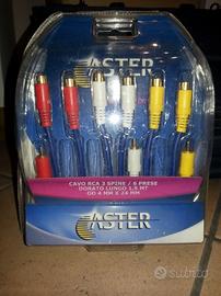 Cavo professionale RCA 3 spine/ 6 prese dorate