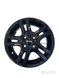 Set di 4 cerchi Mak Zenith nero lucido per Fiat To