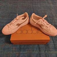 Sneakers pelle bianca e argento n. 36 Adidas