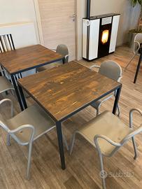 Tavoli ristorante pub bar ferro legno industriali