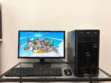 POSTAZIONE COMPLETA PC + MONITOR +TASTIERA E MOUSE