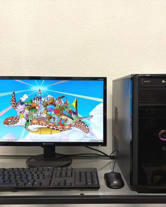 POSTAZIONE COMPLETA PC + MONITOR +TASTIERA E MOUSE