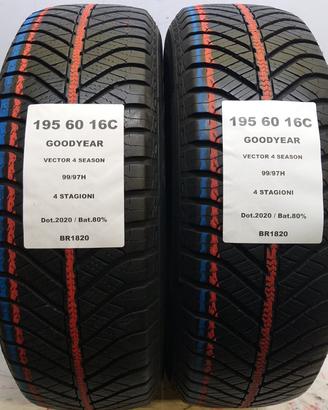 2 GOMME 195 60 16C GOODYEAR BR1820