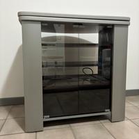 Mobile soggiorno grigio porta TV