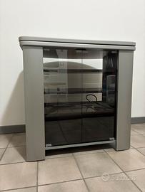 Mobile soggiorno grigio porta TV