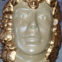 Vaso testa di moro donna foglia oro 