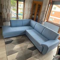 Divano angolare moderno 4/5 posti in similpelle