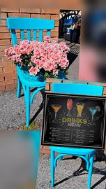 Sedia decorata per giardino, bar, terrazza 
