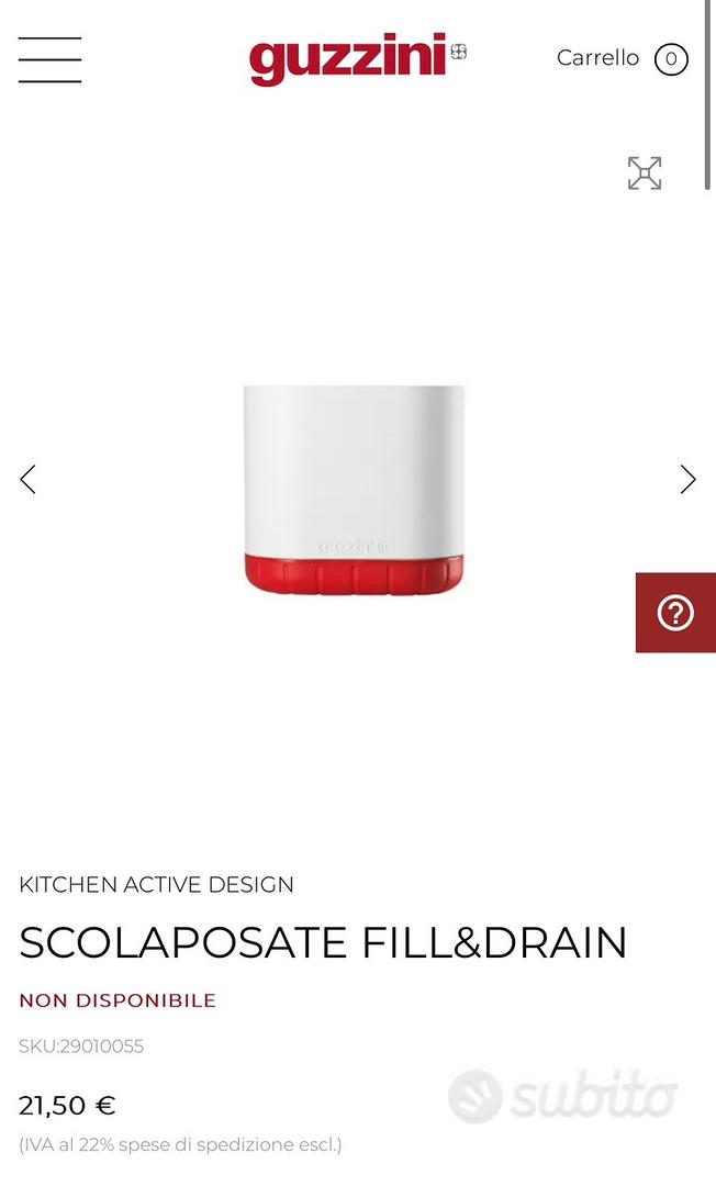 Guzzini Fill&Drain - Scolaposate - rosso