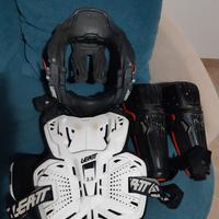 Pettorina+ collare+ ginocchiere motocross